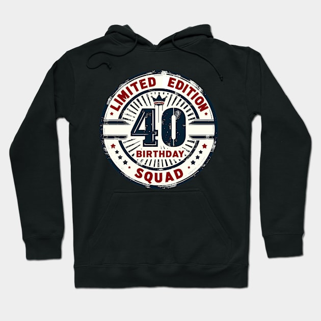 Limited Edition 40th Birthday Vintage Hoodie by TomFrontierArt